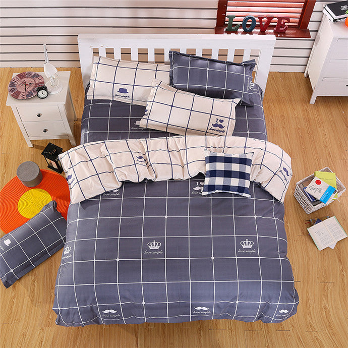 4/3 PCS Bedding-set Bedding Set Bed Sheets Duvet Cover King Size Linens Colcha De Cama Bedspread No Cotton Comforter 042-Dollar Bargains Online Shopping Australia