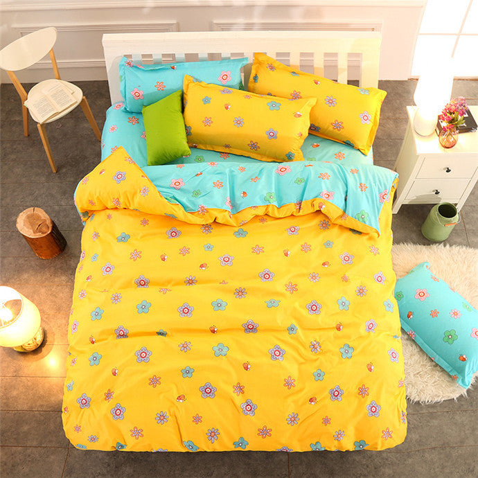 4/3 PCS Bedding-set Bedding Set Bed Sheets Duvet Cover King Size Linens Colcha De Cama Bedspread No Cotton Comforter 042-Dollar Bargains Online Shopping Australia