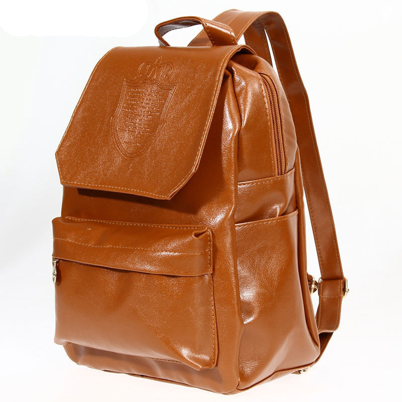 Fashion Oil Leather Backpack Women School Bags for Teenagers PU Leather Backpack 4 Colors Travel Bag Pouch Mochila Feminina-Dollar Bargains Online Shopping Australia