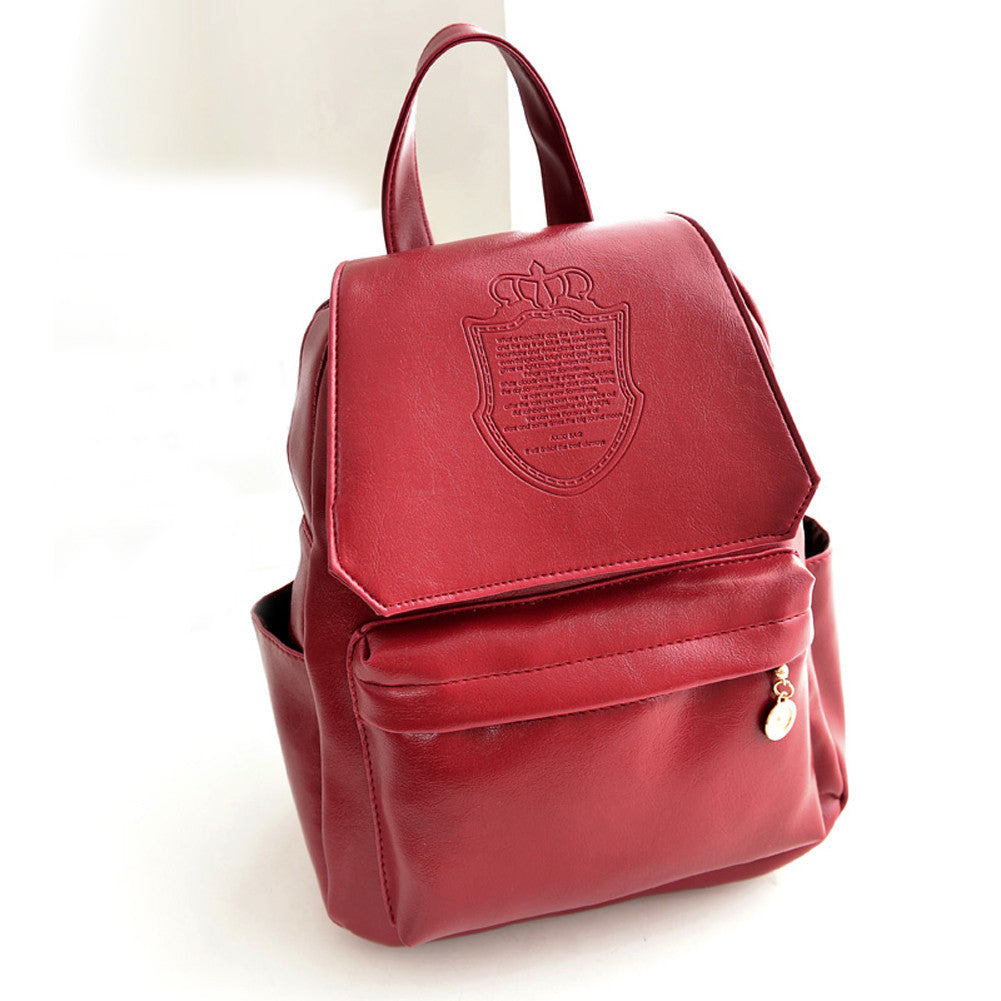 Fashion Oil Leather Backpack Women School Bags for Teenagers PU Leather Backpack 4 Colors Travel Bag Pouch Mochila Feminina-Dollar Bargains Online Shopping Australia