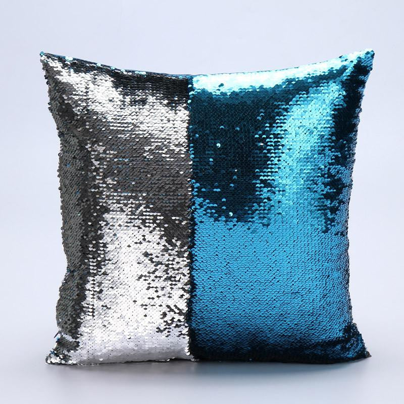 two tone sequins throw pillows and covers continental mermaid decorative pillow cushion case sofa car DIY case