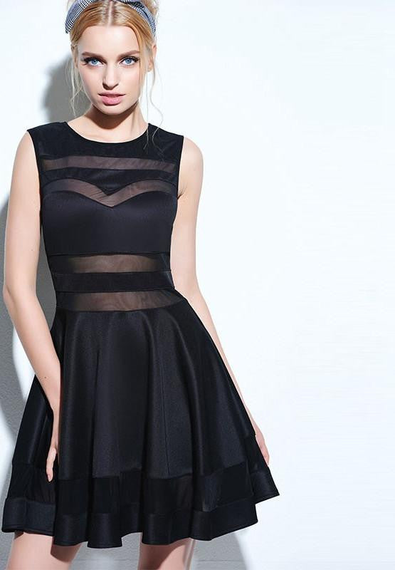 Sisjuly Party Dresses Women Sleeveless Lace Mini Dresses