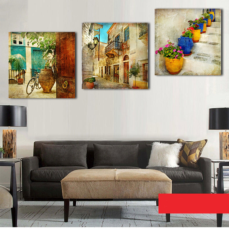 3 panels oil canvas paintings gardening Home decoration wall art canvas painting decorative wall picture unframed-Dollar Bargains Online Shopping Australia