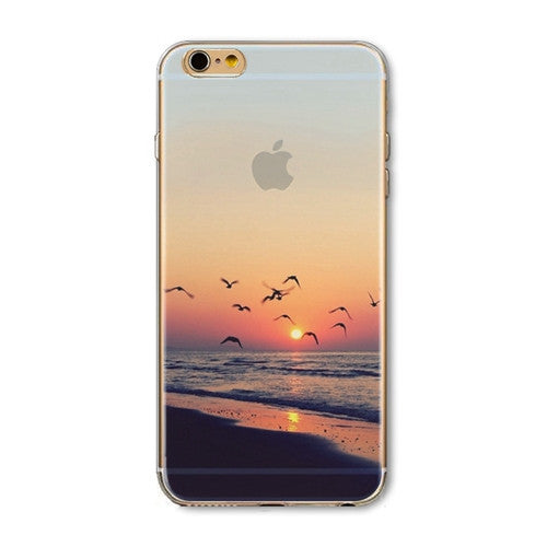 iPhone Case Cover For iPhone 6 6s 4.7" Ultra Soft TPU Silicon Transparent Flowers Animals Scenery Mobile Phone Bag Cover-Dollar Bargains Online Shopping Australia