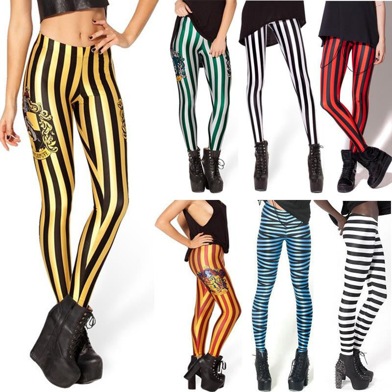 Online discount shop Australia - Fashion Striped Series Printed Style Creative Leggins Fitness Women Sexy Pants