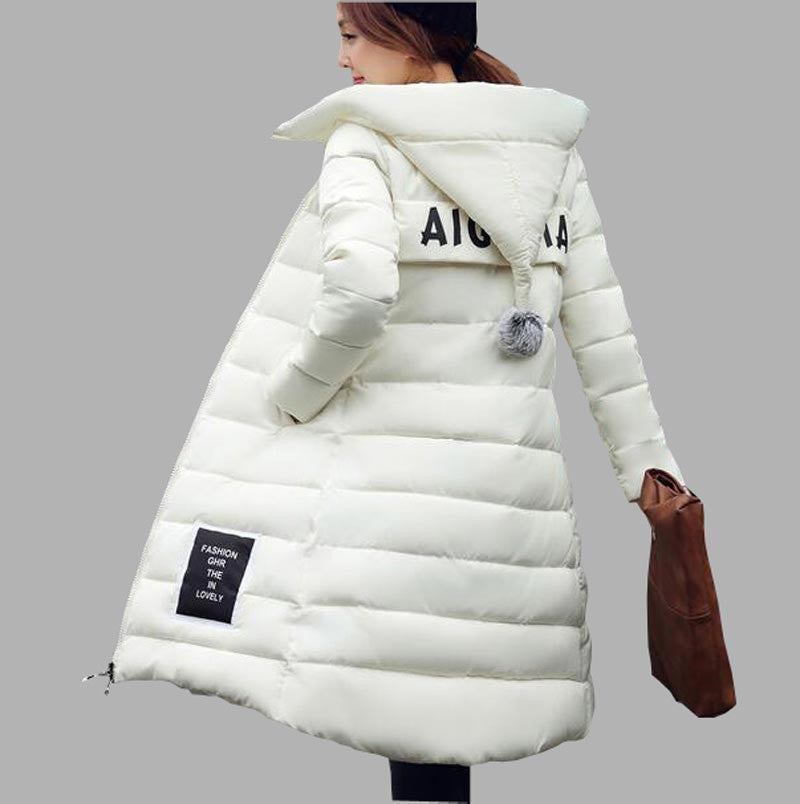 Online discount shop Australia - New   Jacket Women Hooded Thicken Coat Female fashion Warm Outwear Cotton-Padded Long Wadded Jacket Down Coat Parka