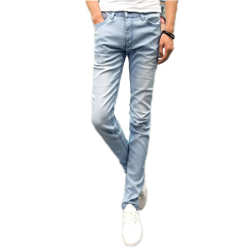 male black skinny jeans shorts men's clothing trend slim small trousers male casual trousers Large size 27-36-Dollar Bargains Online Shopping Australia