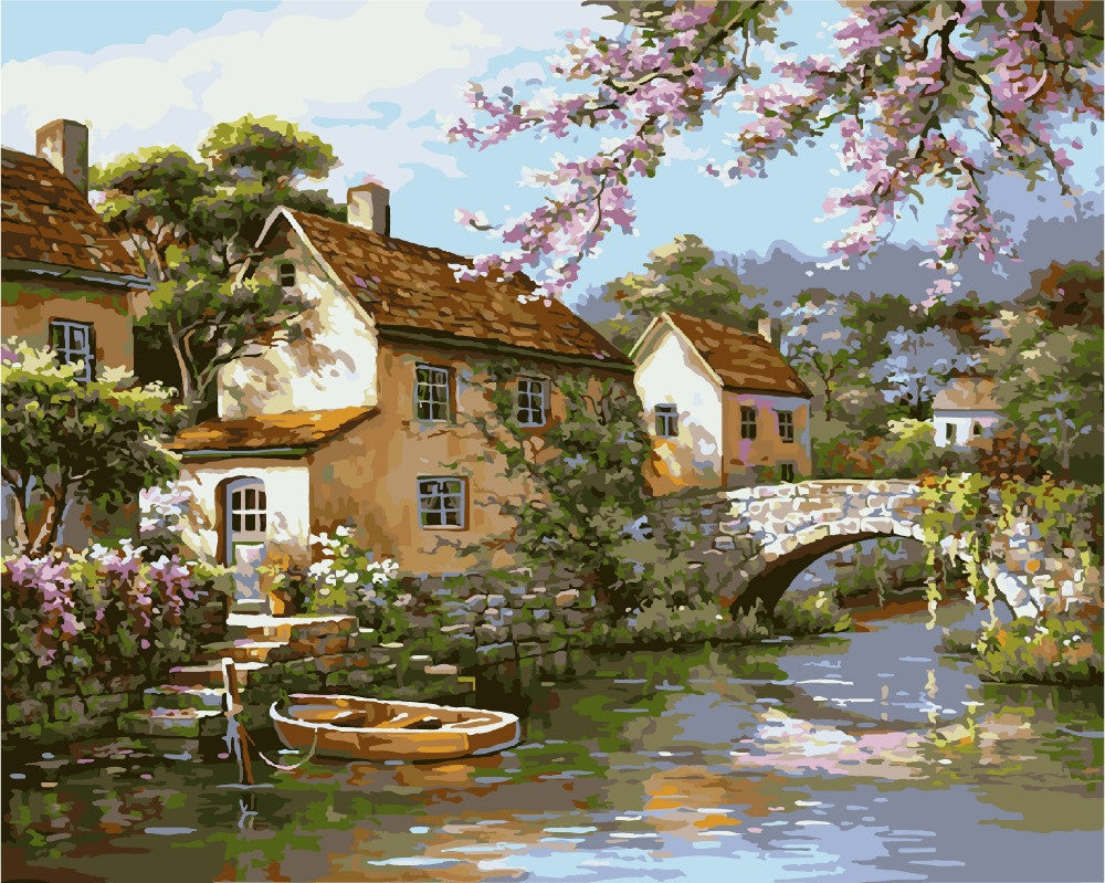 Landscape Frameless Wall Decor DIY Oil Painting By Numbers Hand Painted Oil On Canvas Painting For Living Room 40*50cm G428-Dollar Bargains Online Shopping Australia