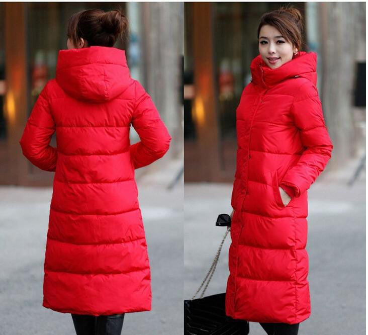 Winter Women's Cotton Slim Long Coat Hooded Parka Jackets Coats White Overcoat Plus Size Down Parkas-Dollar Bargains Online Shopping Australia