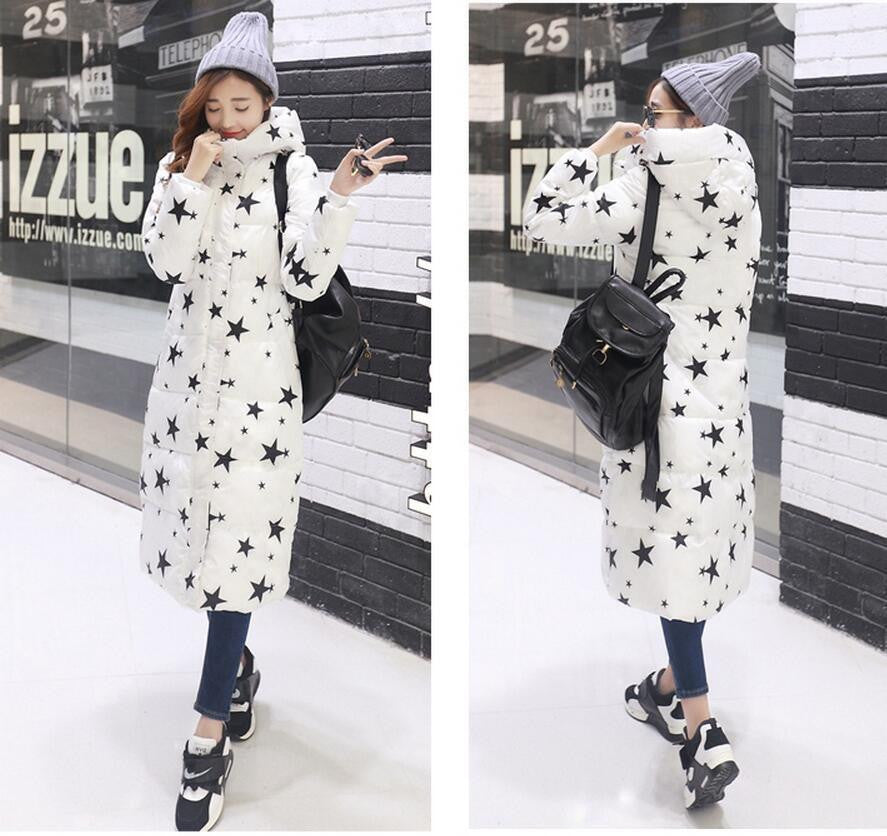 Winter Women's Cotton Slim Long Coat Hooded Parka Jackets Coats White Overcoat Plus Size Down Parkas-Dollar Bargains Online Shopping Australia