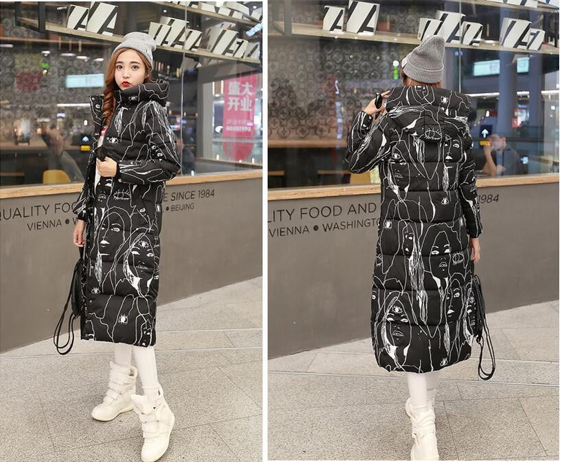 Winter Women's Cotton Slim Long Coat Hooded Parka Jackets Coats White Overcoat Plus Size Down Parkas-Dollar Bargains Online Shopping Australia