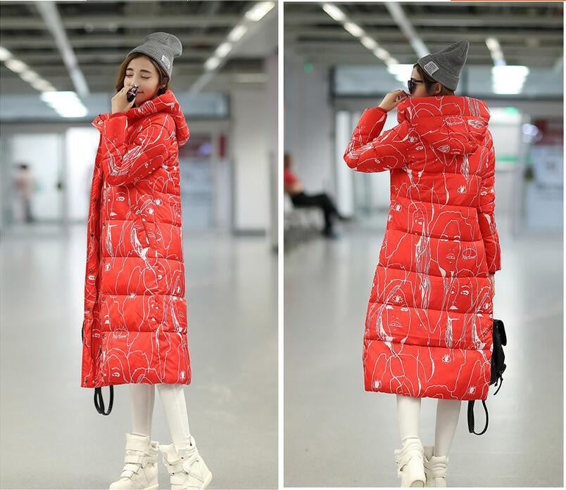 Winter Women's Cotton Slim Long Coat Hooded Parka Jackets Coats White Overcoat Plus Size Down Parkas-Dollar Bargains Online Shopping Australia