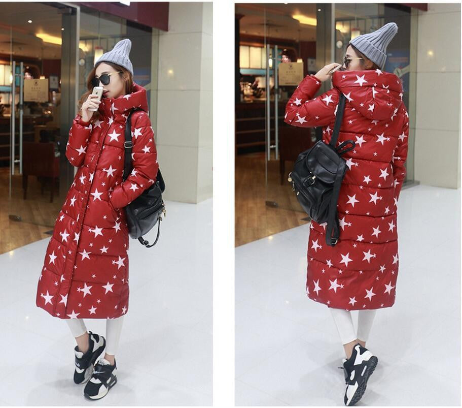 Winter Women's Cotton Slim Long Coat Hooded Parka Jackets Coats White Overcoat Plus Size Down Parkas-Dollar Bargains Online Shopping Australia