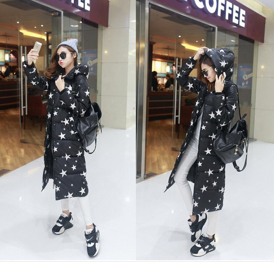 Winter Women's Cotton Slim Long Coat Hooded Parka Jackets Coats White Overcoat Plus Size Down Parkas-Dollar Bargains Online Shopping Australia