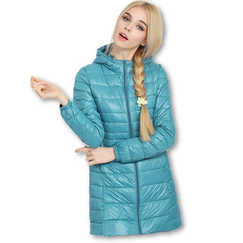 Brand Ladies Long Spring Autumn Overcoat Women Ultra Light 90% White Duck Down Coat With Bag ladies' Jackets-Dollar Bargains Online Shopping Australia