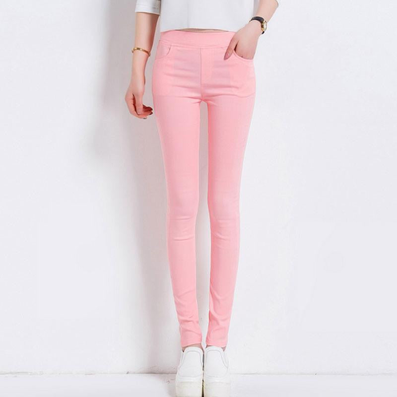 Women Pants Plus Candy Colored Skinny Leggings Stretch Pencil Pants Famale Summer Trousers