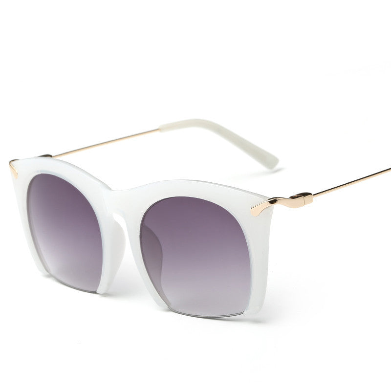 BOUTIQUE Brand half rim Sunglasses CAT EYE Sun shades lenses Half frame goggles Women Tinted Sun wear Black Party sunglass Metal-Dollar Bargains Online Shopping Australia
