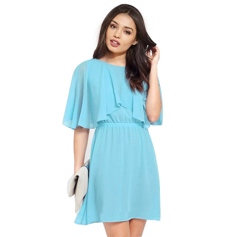 Fashion Plus Size 6XL Summer Slim Loose Beach Skater Solid Dress Chiffon Women Office Vintage Casual Dresses XXXXL 5XL