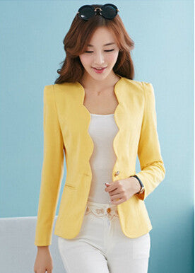 Fashion Spring autumn Women Suit Jacket Coat Solid color slim OL ladies work wear blazer feminino chaquetas mujer J1421-Dollar Bargains Online Shopping Australia