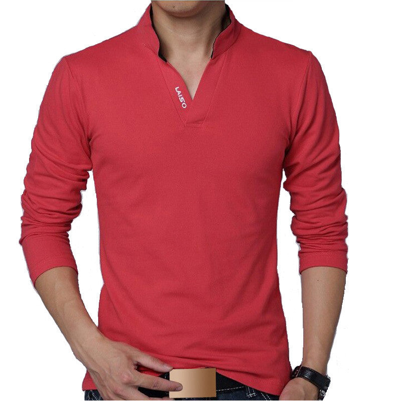 Polo Men Shirt Mens Long Sleeve Solid Shirts Polos Casual cotton Plus Brand Tops Tees