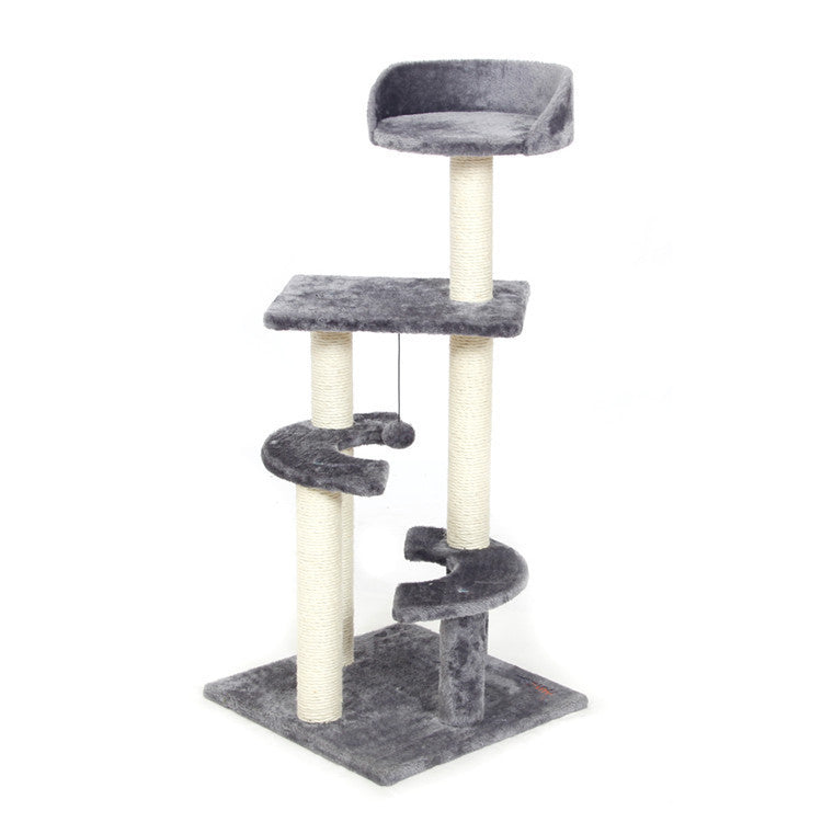 Cat Toy Scratching Wood Climbing Tree Cat Jumping Toy with Ladder Climbing Frame Cat Furniture Scratching Post-Dollar Bargains Online Shopping Australia