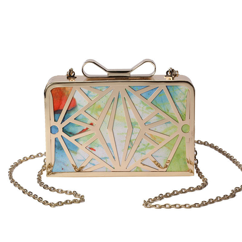 Fashion Women Handbags Metal Patchwork Shinning Shoulder Bags Ladies Print Day Clutch Wedding Party Evening Bags bh507-Dollar Bargains Online Shopping Australia