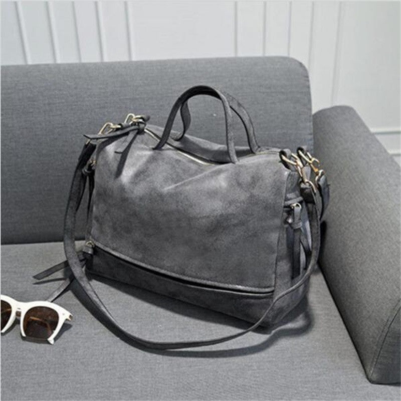 Arrive Women's Shoulder Bag Nubuck Leather Vintage Messenger Bag Motorcycle Shoulder Bags Women's Bag-Dollar Bargains Online Shopping Australia