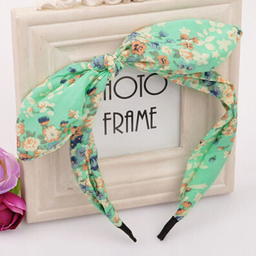 Floral Flowers Hairband Fabric Butterfly Bow Knot Hair Hoop Rabbit Ears Headband for Headwear Women Hair Accessories-Dollar Bargains Online Shopping Australia