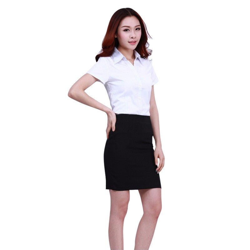 fashion White Shirt Women work wear Long Sleeve Tops Slim Women's Blouses Shirts plus size