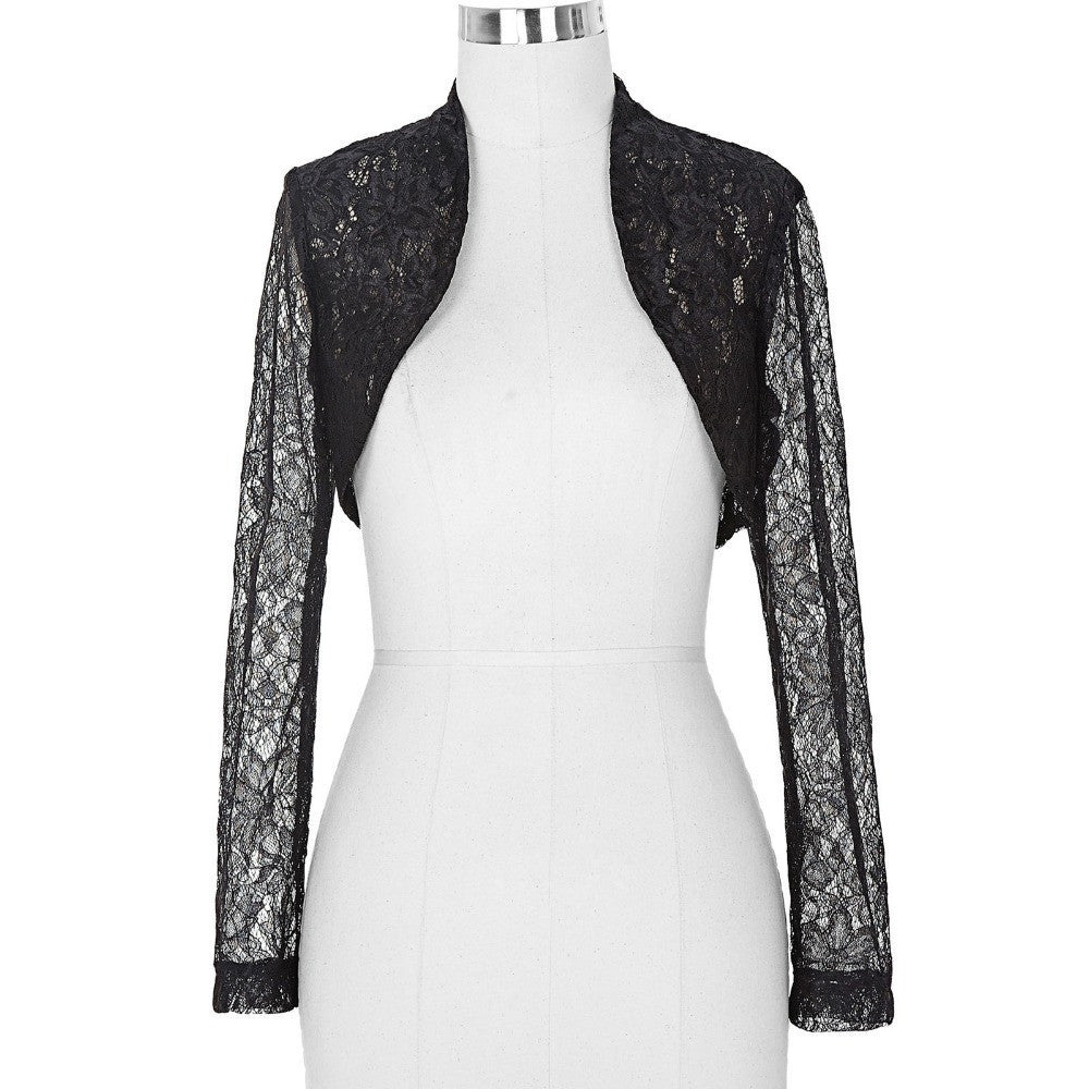 Online discount shop Australia - Elegant Women Ladies Long Sleeve Slim Casual Bolero Shrug Solid Color Plus  Short Coat Wedding Boleros Formal Shrugs