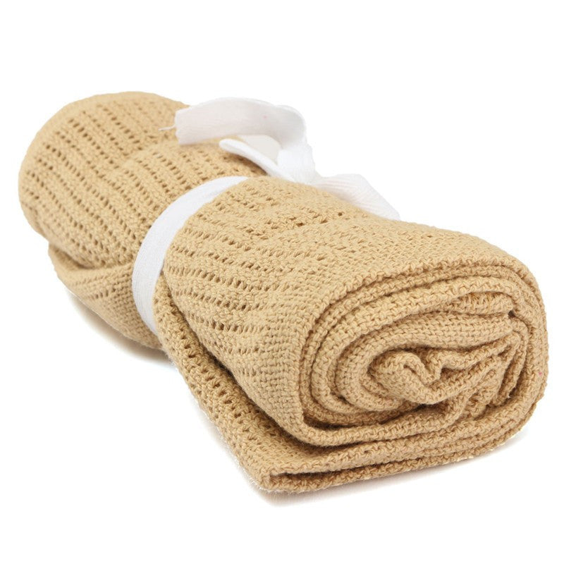 born Baby Blankets Super Soft Cotton Crochet Summer 100cmX80cm Candy Color Prop Crib Casual Sleeping Bed Supplies Hole Wrap-Dollar Bargains Online Shopping Australia