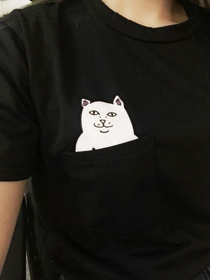 H149 Cat Pocket Women T-shirt Summer Style Tee Harajuku Women Tops Plus size 4XL-Dollar Bargains Online Shopping Australia