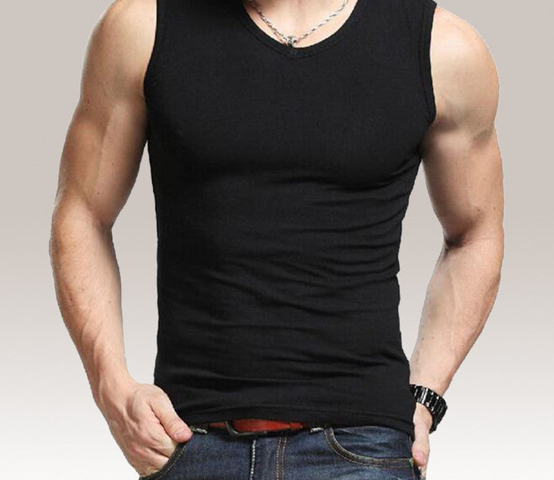 Tank Top Men Undershirt Brand High Men's Vest Bodybuliding Clothing Singlets Men's Sleeveless D4151
