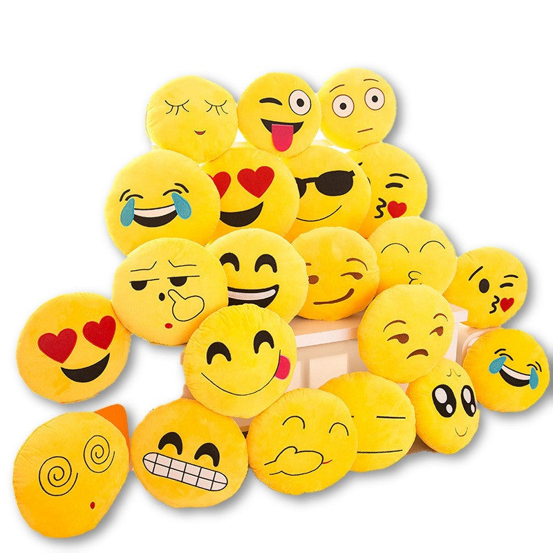 18 Style Smiley Emoji Yellow Round Pillow Sofa decorative pillows Stuffed Plush coussin cojines whatsapp emoji cushion Christmas-Dollar Bargains Online Shopping Australia