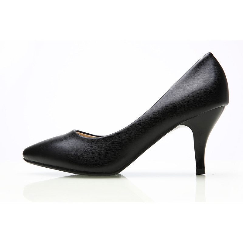 Fashion White Women Shoes for Girls Women White&Black High heel Pump shoes Pointed toe Real Leather for Sunner Winter-Dollar Bargains Online Shopping Australia