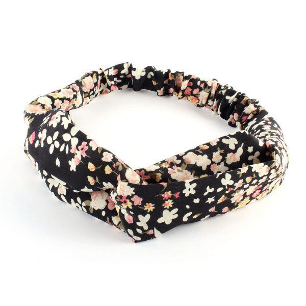 1 X Fashion Women Girl Hair Accessories Yoga Elastic Turban Floral Twisted Knotted Hair Band Headband-Dollar Bargains Online Shopping Australia