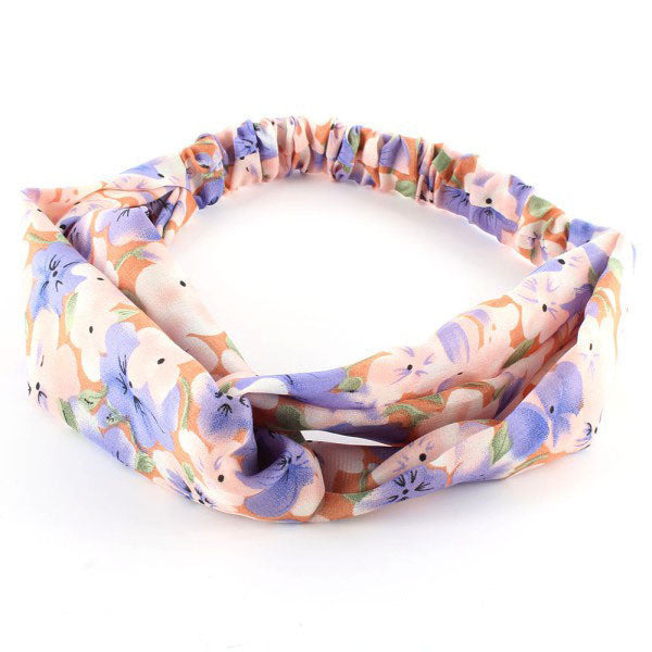 1 X Fashion Women Girl Hair Accessories Yoga Elastic Turban Floral Twisted Knotted Hair Band Headband-Dollar Bargains Online Shopping Australia