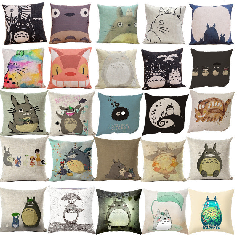 Online discount shop Australia - Cartoon Style Fashion Decorative Cushion Cover Cute Totoro Printed Throw Pillow Cover Car Home Decorative 45x45cm