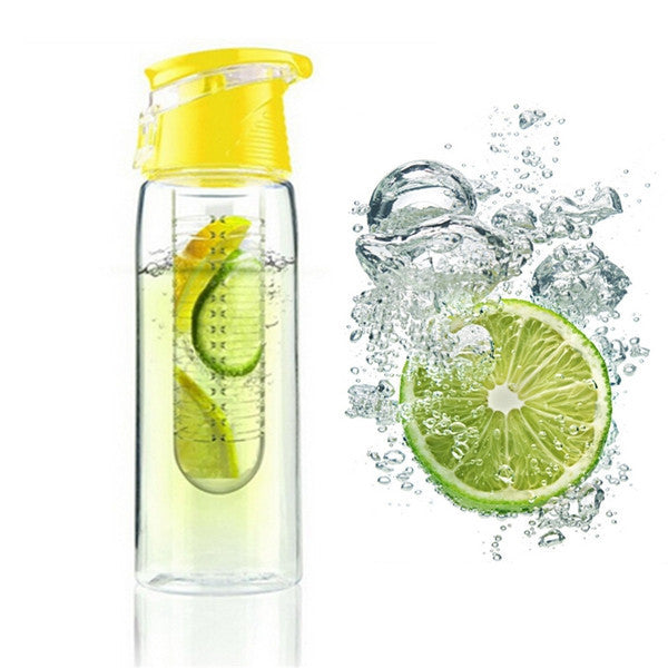 700ML Flesh Fruit Water Bottle Sports Health Lemon Juice Make Bottle Office Outdoor Cycling Camping Flip Lid Cup Leak-proof-Dollar Bargains Online Shopping Australia