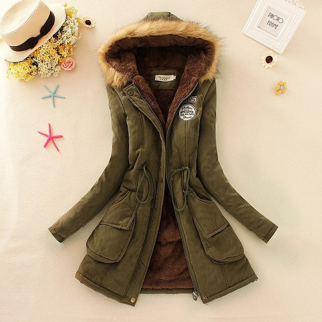 Parkas Female Women Coat Thickening Cotton Jacket Womens Outwear Parkas for Women