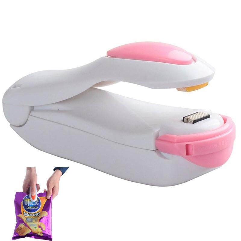 Vacuum Food Sealer Mini Portable Heat Bag Clips Hand Pressure Sealing Machine Impulse Bag Sealer Plastic Bag
