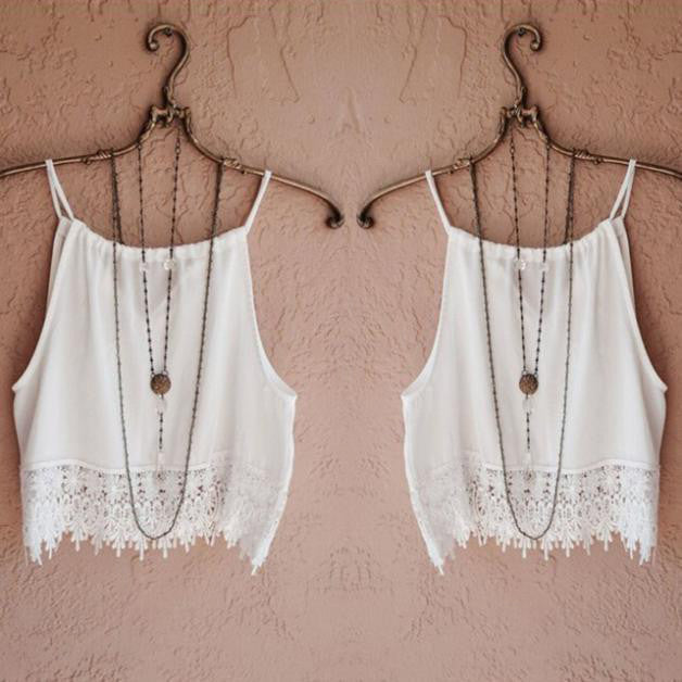 Online discount shop Australia - Fashion Sexy Women Lady Lace Sleeveless Camisole Casual Crop Blouse Tops Shirt Y1