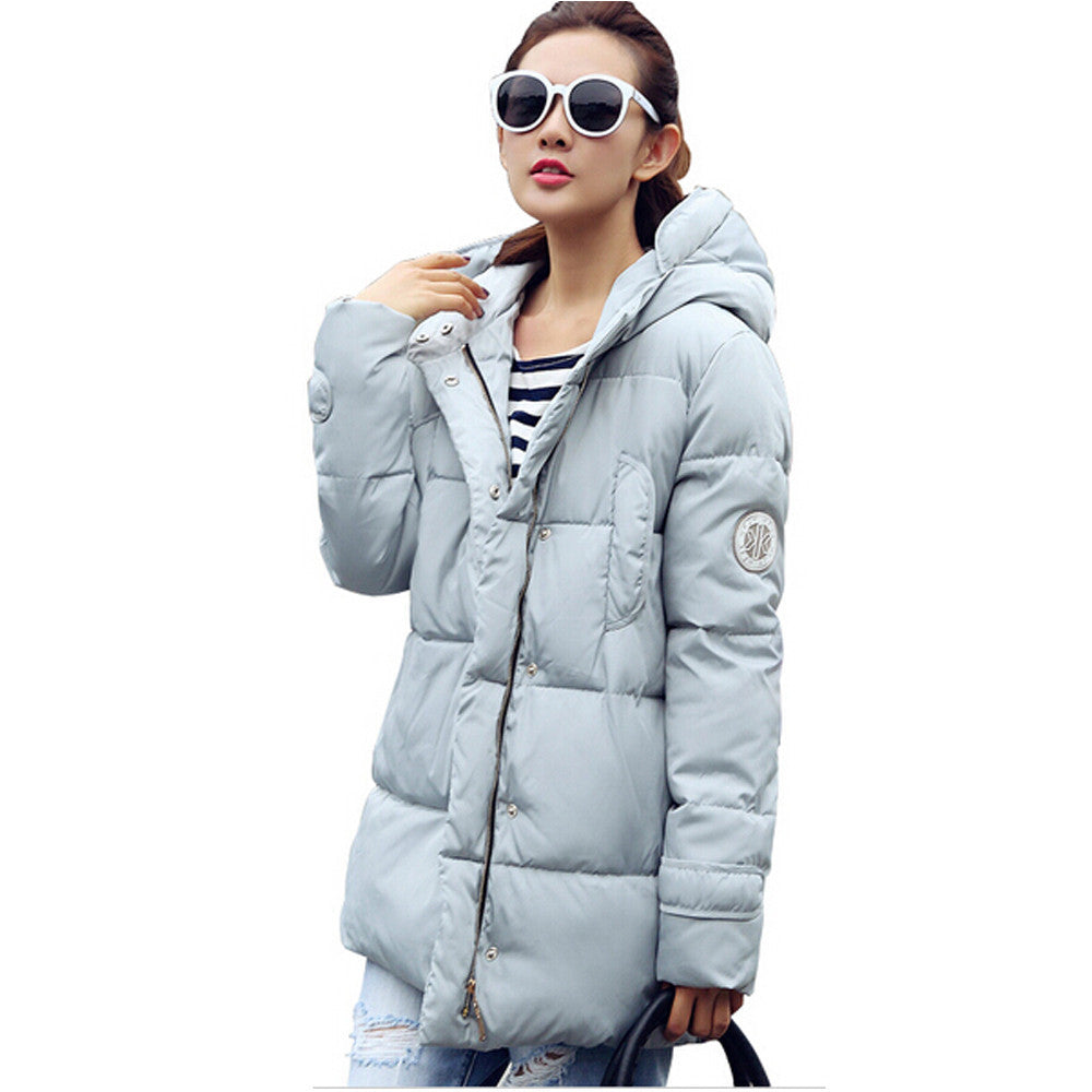 Wadded Jacket Female Women's Winter Jacket Down Cotton Hooded Coat Slim Parkas Ladies Jackets And Coats Plus Size XXL-Dollar Bargains Online Shopping Australia