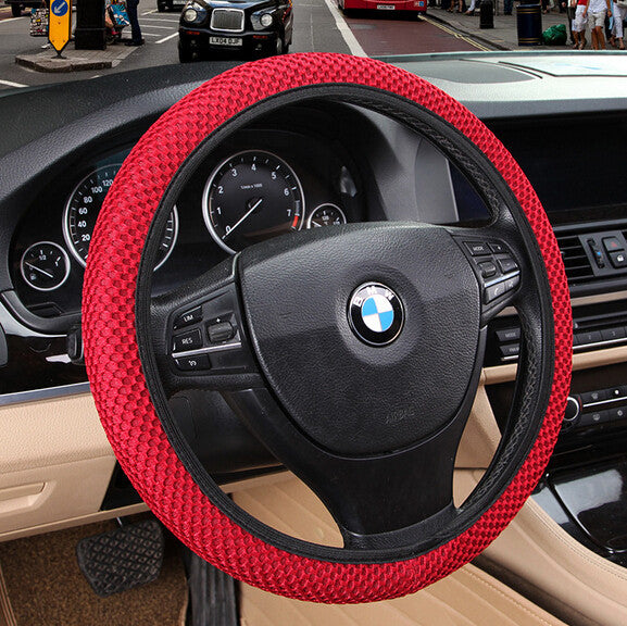 Sandwich Fabric Handmade Steering Wheel Cover Breathability Skidproof Universal Fits Most Car Styling Steering Wheel-Dollar Bargains Online Shopping Australia