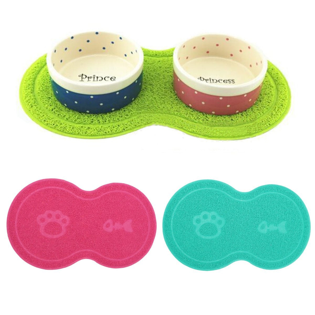 Colorful Pet Dog Puppy Cat Feeding Mat Pad Cute PVC Bed Dish Bowl Food Water Feed Placemat Wipe Clean Pet Supplies-Dollar Bargains Online Shopping Australia