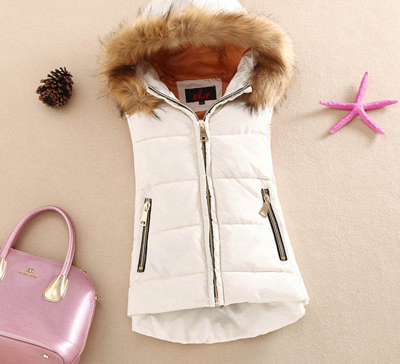 Online discount shop Australia - and cotton vest with a hood patchwork cotton vest female reversible jacket women