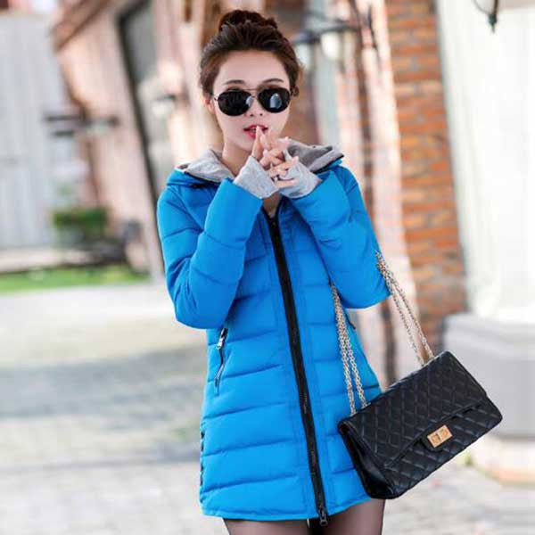 FIONTO Winter Coat Women Winter Jacket For Women Hooded Long Section Cotton Coat Slim Waist Thick Parkas Outwear A0006-Dollar Bargains Online Shopping Australia