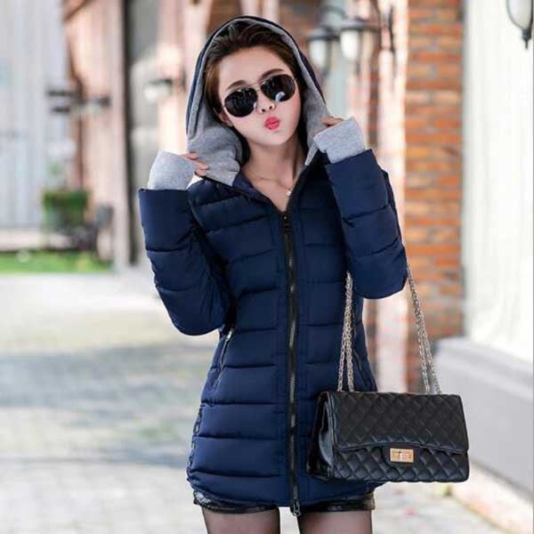 FIONTO Winter Coat Women Winter Jacket For Women Hooded Long Section Cotton Coat Slim Waist Thick Parkas Outwear A0006-Dollar Bargains Online Shopping Australia
