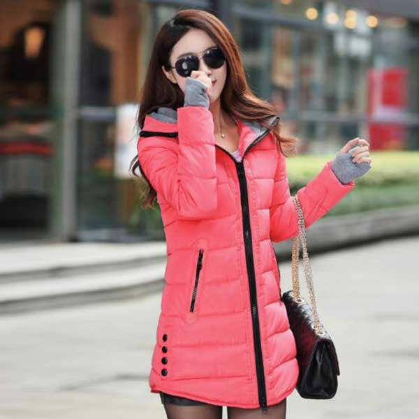 FIONTO Winter Coat Women Winter Jacket For Women Hooded Long Section Cotton Coat Slim Waist Thick Parkas Outwear A0006-Dollar Bargains Online Shopping Australia