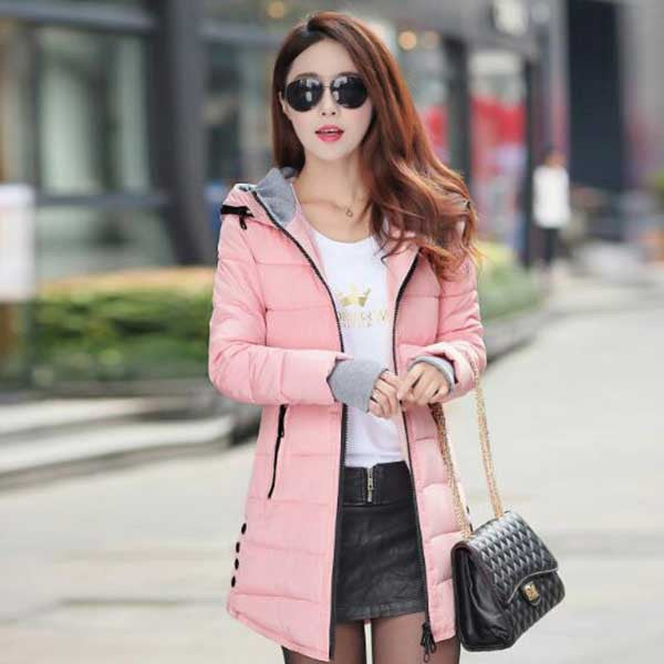 FIONTO Winter Coat Women Winter Jacket For Women Hooded Long Section Cotton Coat Slim Waist Thick Parkas Outwear A0006-Dollar Bargains Online Shopping Australia